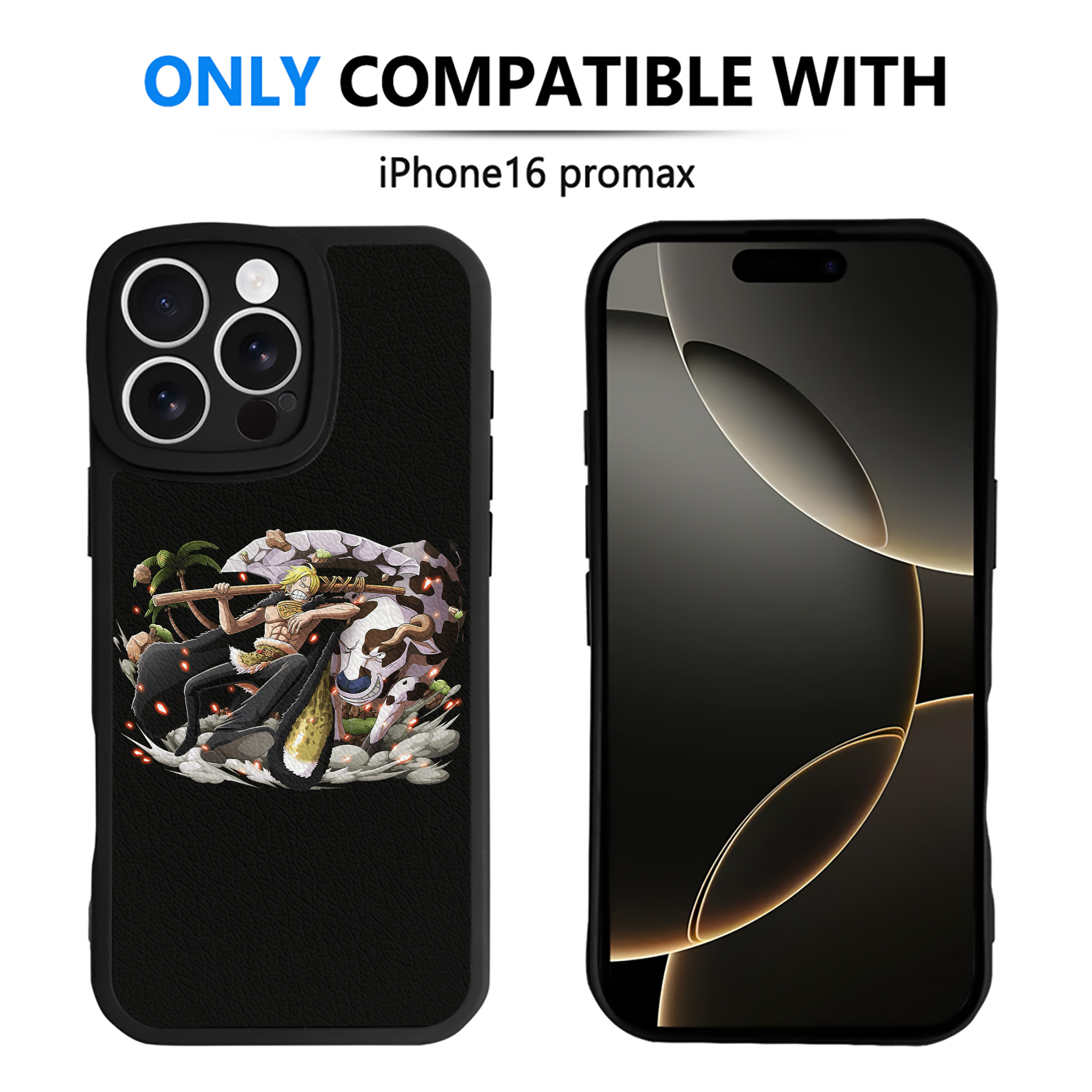 （画像用） ワンピース サンジ ONE PIECE Sanji 【iPhone 16シリーズ対応】シリコンスマホケース（レザー調） 材質：シリコン